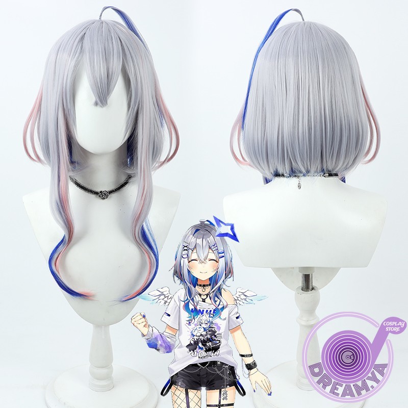 Anime Cosplay Wig Heat Resistant - Amane Kanata-Peluca de Cosplay Vtuber, pelo