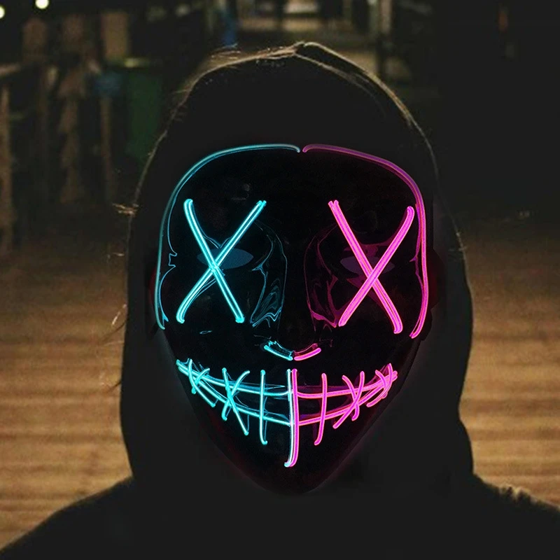 Led Purge Mask Halloween - Gran oferta, máscara facial de miedo
