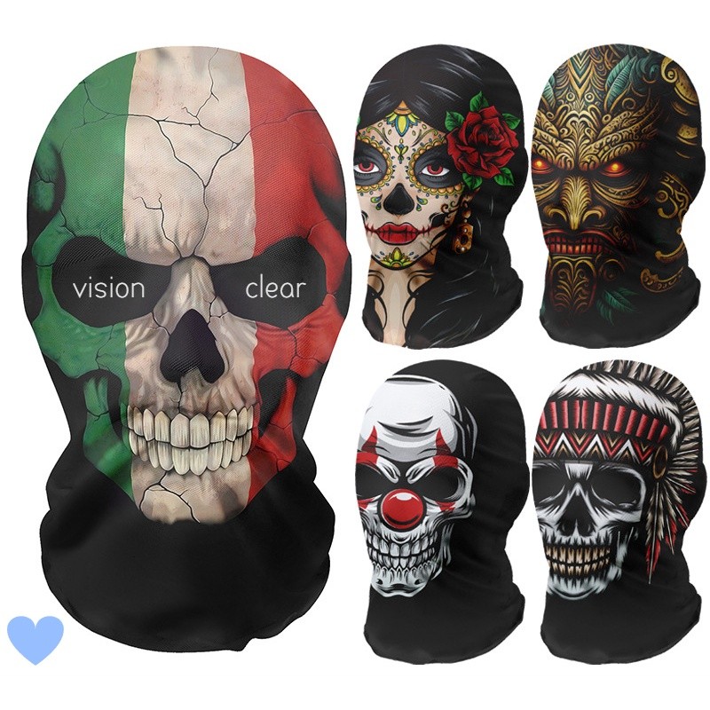 Led Purge Mask Halloween - Esqueleto de cara completa moda sombreros