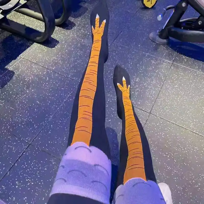 Funny Chicken Leg Socks - Calcetines de mujer a la moda