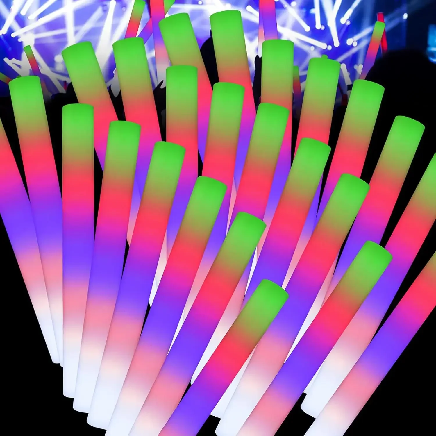 1Z-50PCS Barras Luminosas de E - Flashing Led Foam Sticks Party reseña y precio