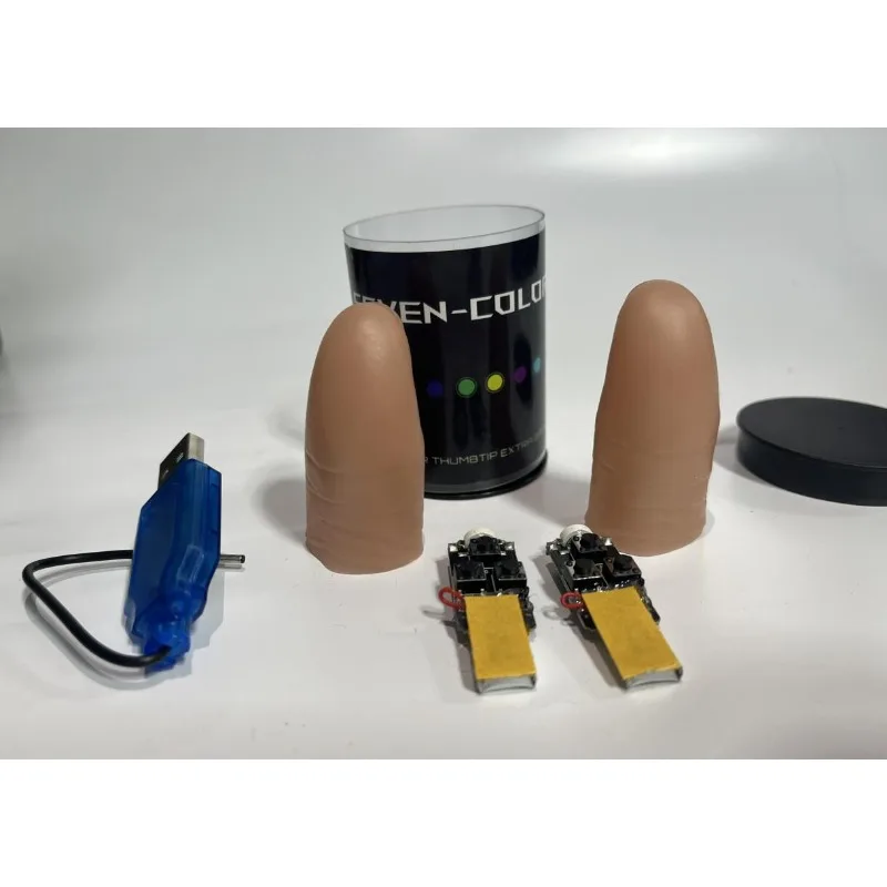 Luz LED superligera de siete c - Thumb Tip Magic Trick Set reseña y precio
