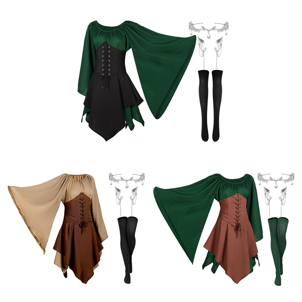 Disfraz de elfo Medieval para  - Medieval Renaissance Dress Women reseña y precio