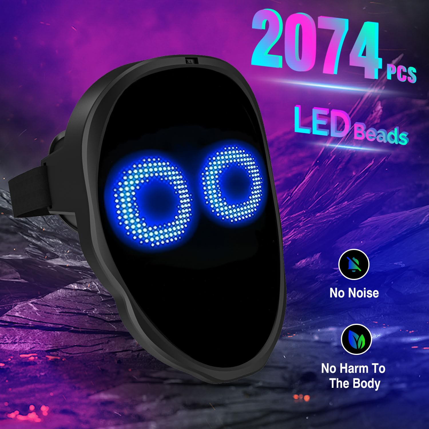 Máscara con luz LED para fiest - Led Purge Mask Halloween reseña y precio