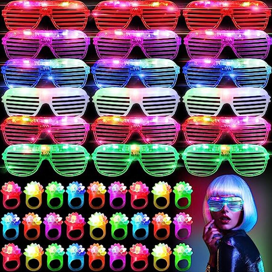 10-50 Uds. Gafas LED iluminada - Glow In The Dark Party Glasses reseña y precio