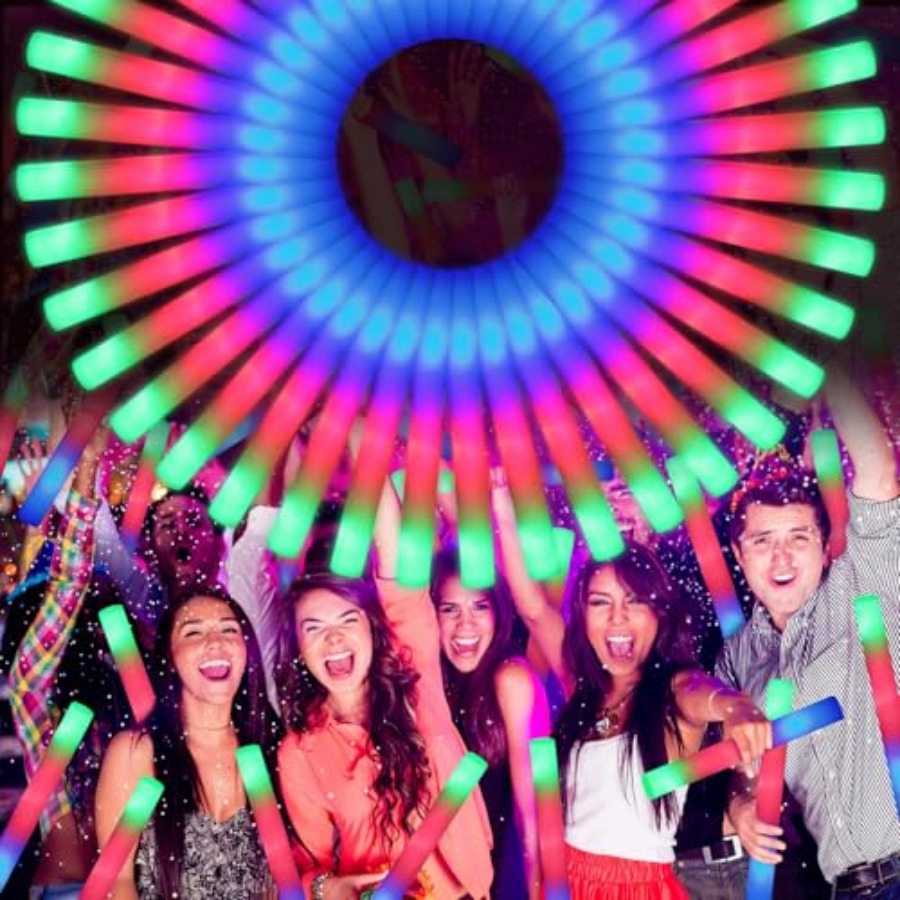 70 varitas luminosas LED de es - Flashing Led Foam Sticks Party reseña y precio