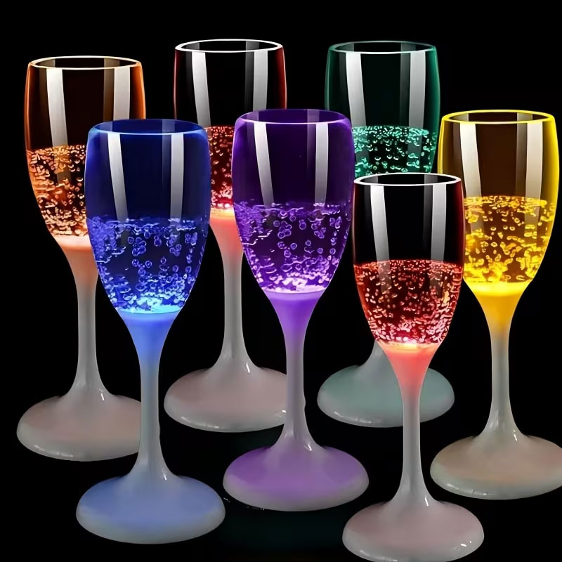 6 piezas de copas de champán l - Glow In The Dark Party Glasses reseña y precio