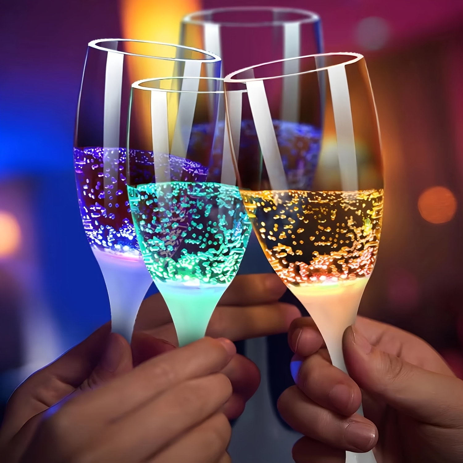 6 piezas de copas de champán l - Glow In The Dark Party Glasses reseña y precio