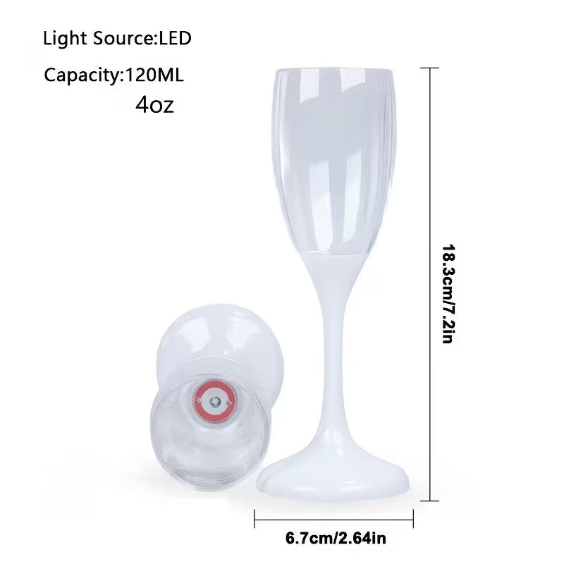 6 piezas de copas de champán l - Glow In The Dark Party Glasses reseña y precio