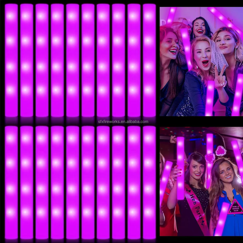 20 Barras Luminosas de Espuma  - Flashing Led Foam Sticks Party reseña y precio