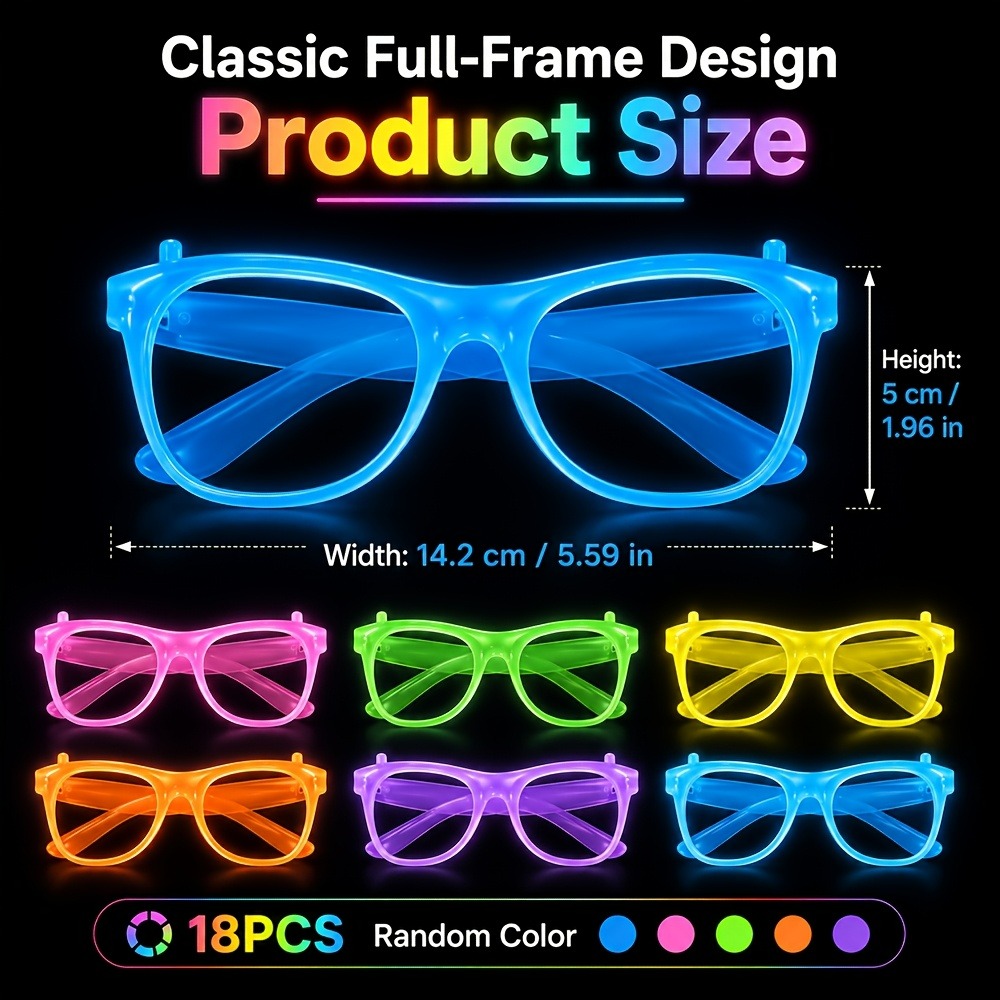 5/12 pares de gafas de fiesta  - Glow In The Dark Party Glasses reseña y precio