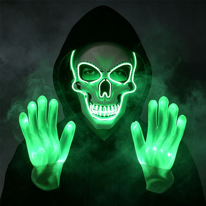 Máscara de calavera LED con gu - Led Purge Mask Halloween reseña y precio