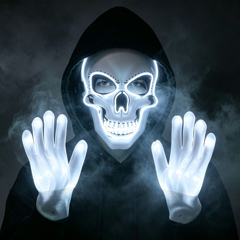 Máscara de calavera LED con gu - Led Purge Mask Halloween reseña y precio