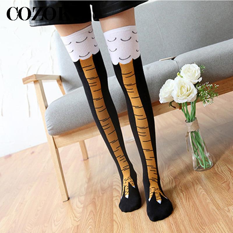 Calcetines hasta la rodilla pa - Funny Chicken Leg Socks reseña y precio