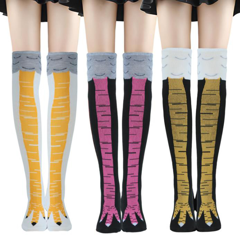 1-4 pares de calcetines altos  - Funny Chicken Leg Socks reseña y precio